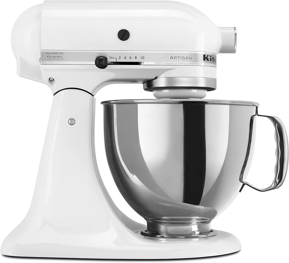 KitchenAid Artisan Series 5 Quart Tilt Head Stand Mixer with Pouring Shield KSM150PS, White | Amazon (US)