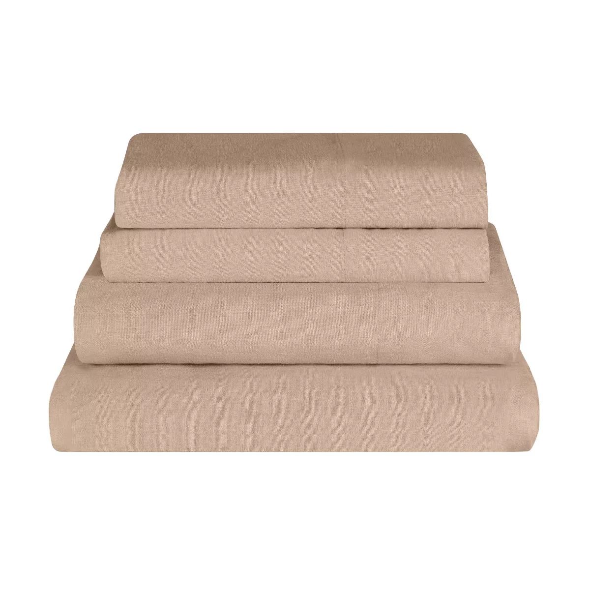 Cotton Linen Garment Washed Deep Pocket Luxury 4 Piece Bed Sheet Set by Blue Nile Mills | Target