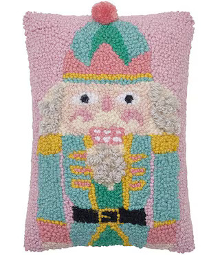 Peking Handicraft Pink Nutcracker Wool Hook Pillow | Dillard's | Dillard's