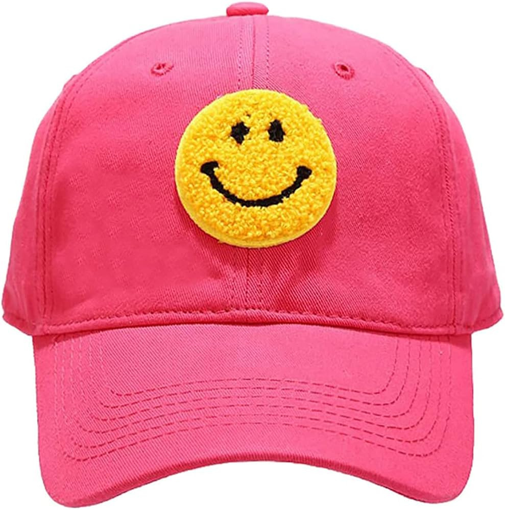 CYNICISM Smiley Face Hat Baseball Cap Women Men Adjustable Trucker Hats Cute Smile Patch Sun Cap Uni | Amazon (US)