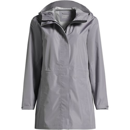 School Uniform Women's Waterproof Hooded Packable Rain Jacket | Lands' End (US)