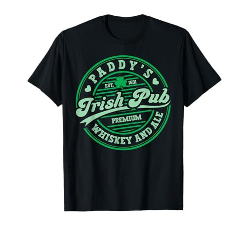 St Patricks Day Irish Pub Paddy's Funny Club Whiskey Beer T-Shirt | Amazon (US)