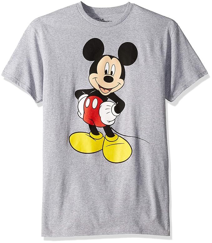 Disney Men's Classic Mickey Mouse Full Size Graphic Short Sleeve T-Shirt | Amazon (US)