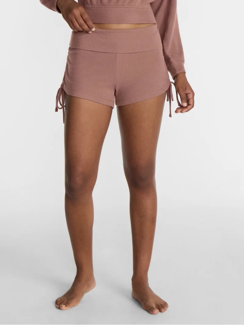 No Boundaries Waffle Knit Sleep Shorts, 2.5'' Inseam, Women\u2019s and Women's Plus XS-2X | Walmart (US)