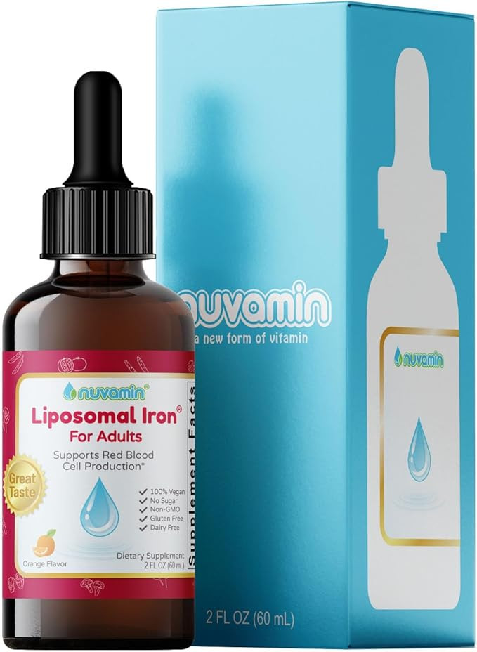 Nuvamin – Liquid Iron Drops for Women, Men, Adults, Pregnant, & Lactating. 2Fl.Oz,18mg of Eleme... | Amazon (US)