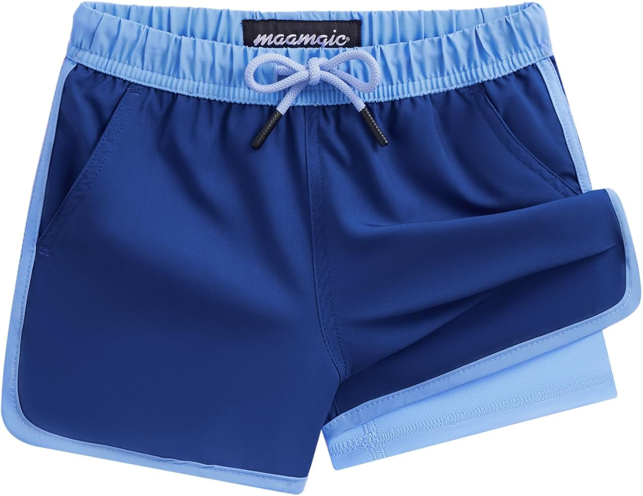 maamgic Boys Swim Trunks with Compression Liner Vintage Swim Shorts Toddler Swimsuit | Amazon (US)