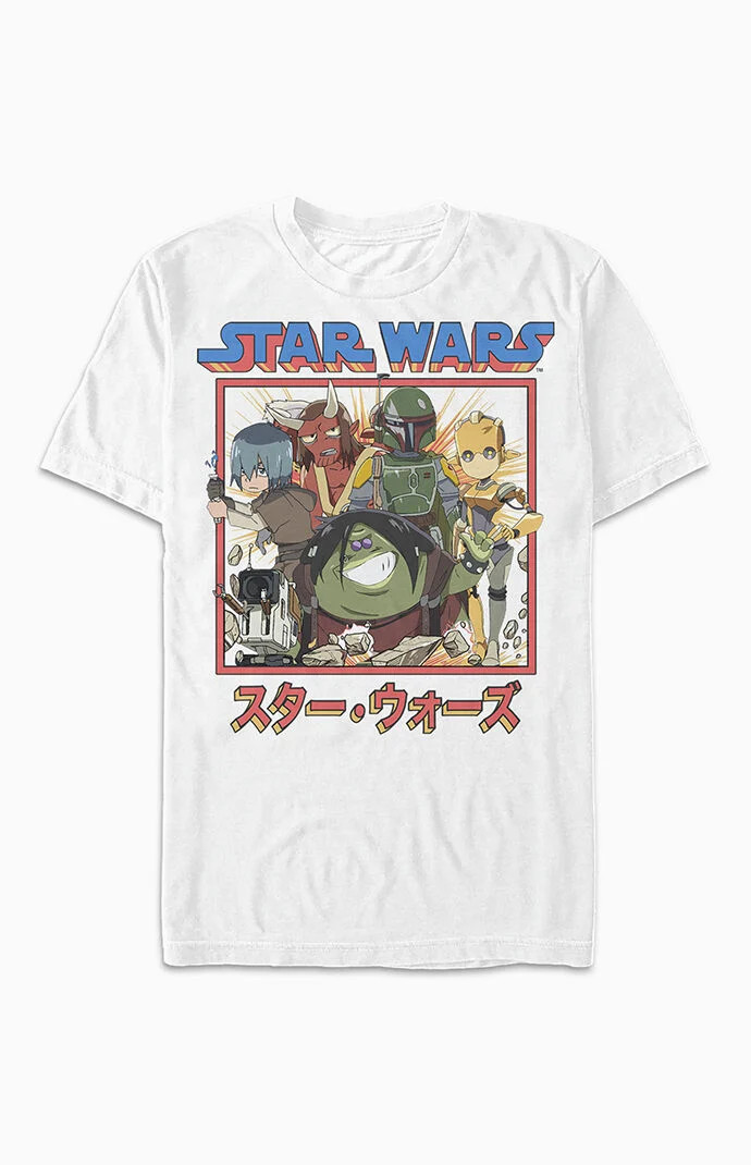 Women's Star Wars: Visions Anime T-Shirt in White - Size Large | PacSun