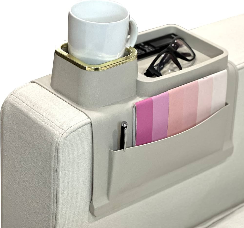 Stellar 9 Couch Cup Holder, Adjustable & Anti-Slip Design, Silicone Couch Cup Holder Tray for Arm... | Amazon (US)