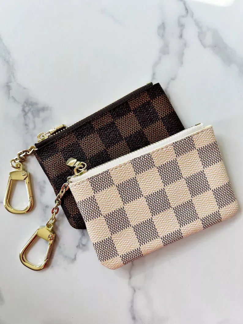 Louis Vuitton Brown Damier Ebene Canvas ID Card Lanyard Holder Louis Vuitton