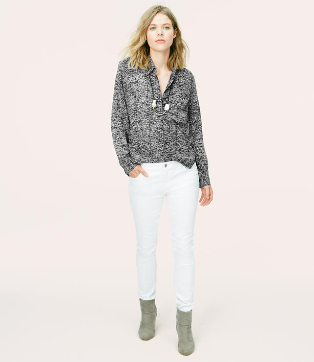 Lou &amp; Grey Composition Silk Blouse | Loft