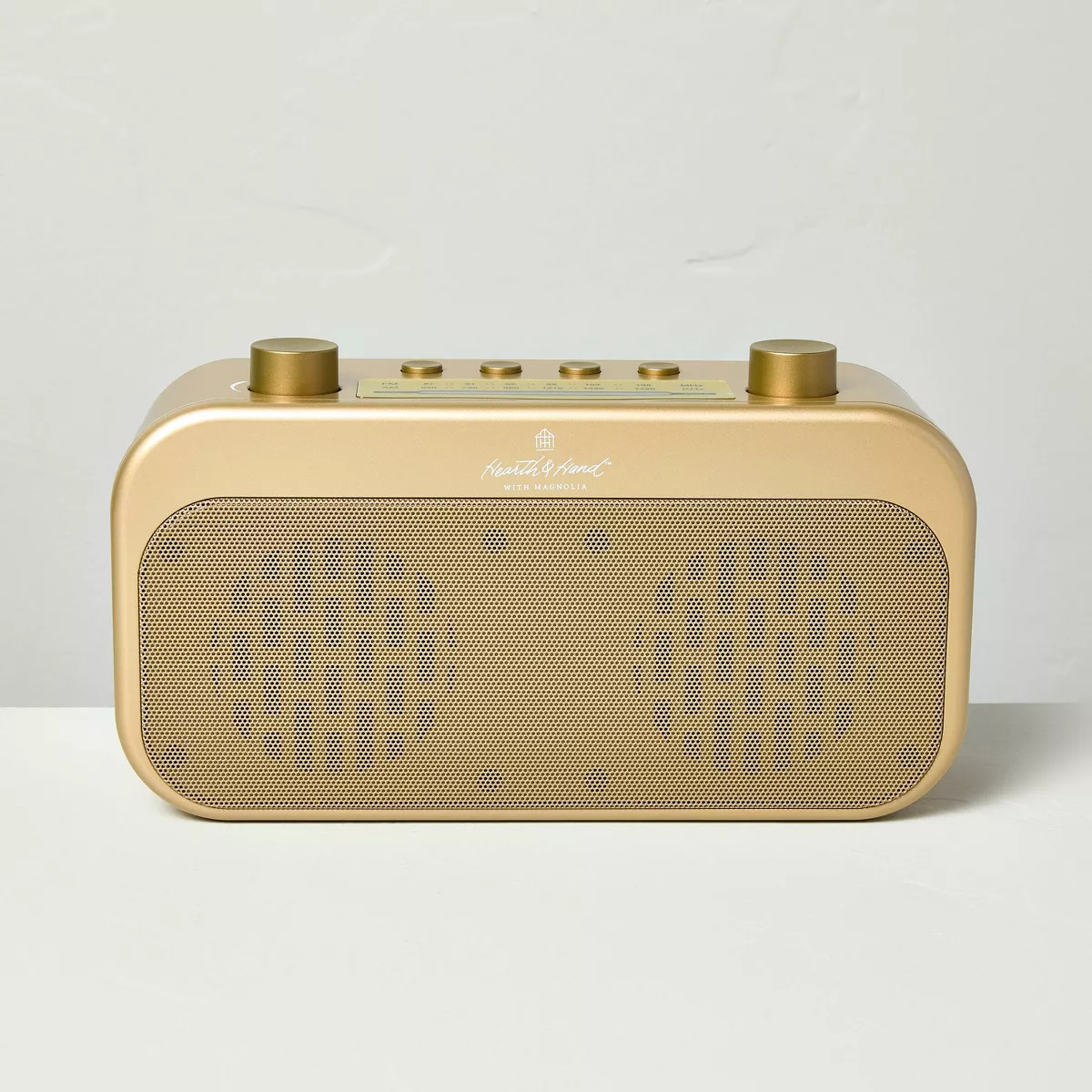 Portable Brass Finish AM/FM Bluetooth Radio - Hearth & Hand™ with Magnolia | Target