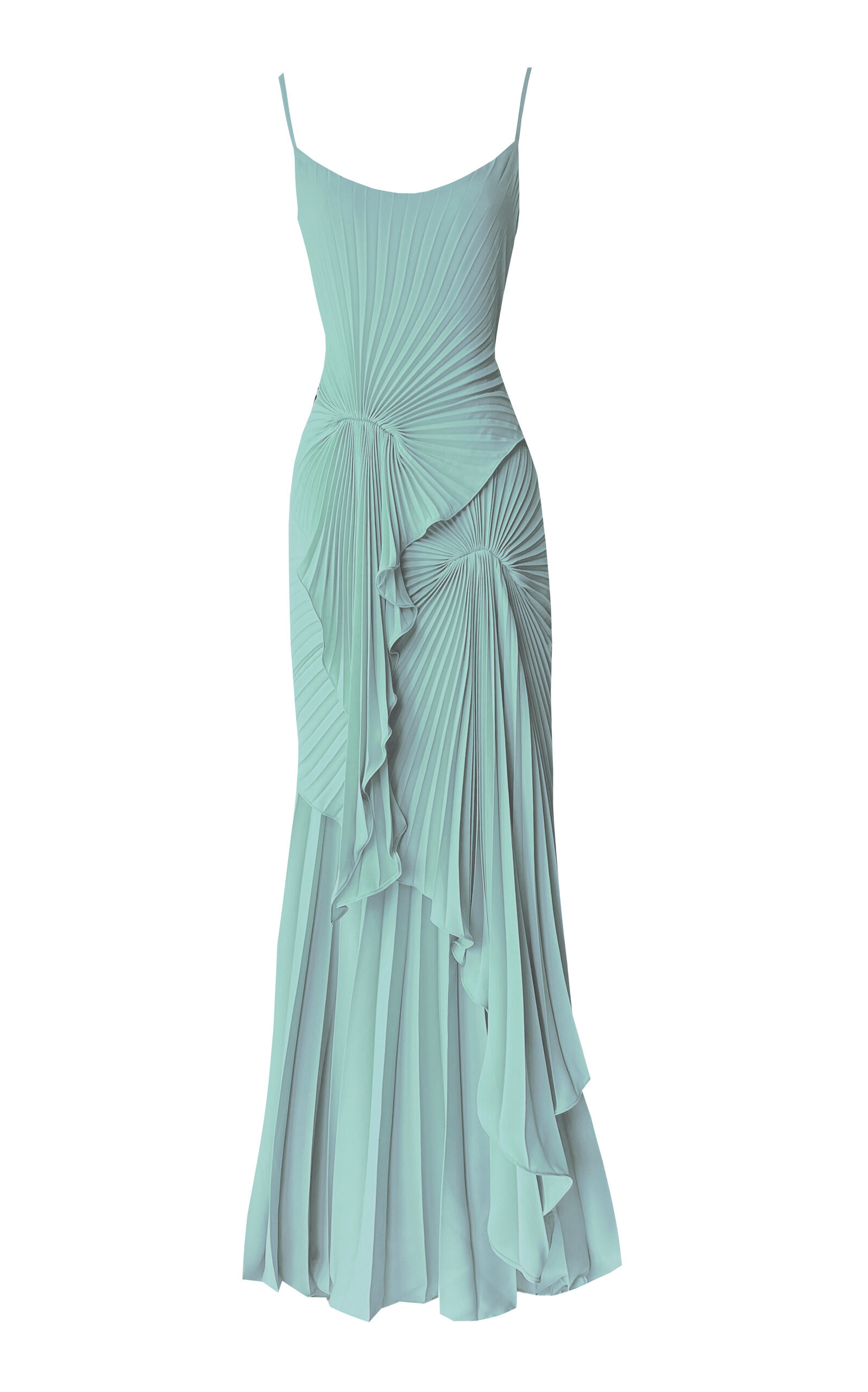 GEORGIA HARDINGE - Torrent Georgette Maxi Dress - Green - UK 12 - Moda Operandi | Moda Operandi (Global)