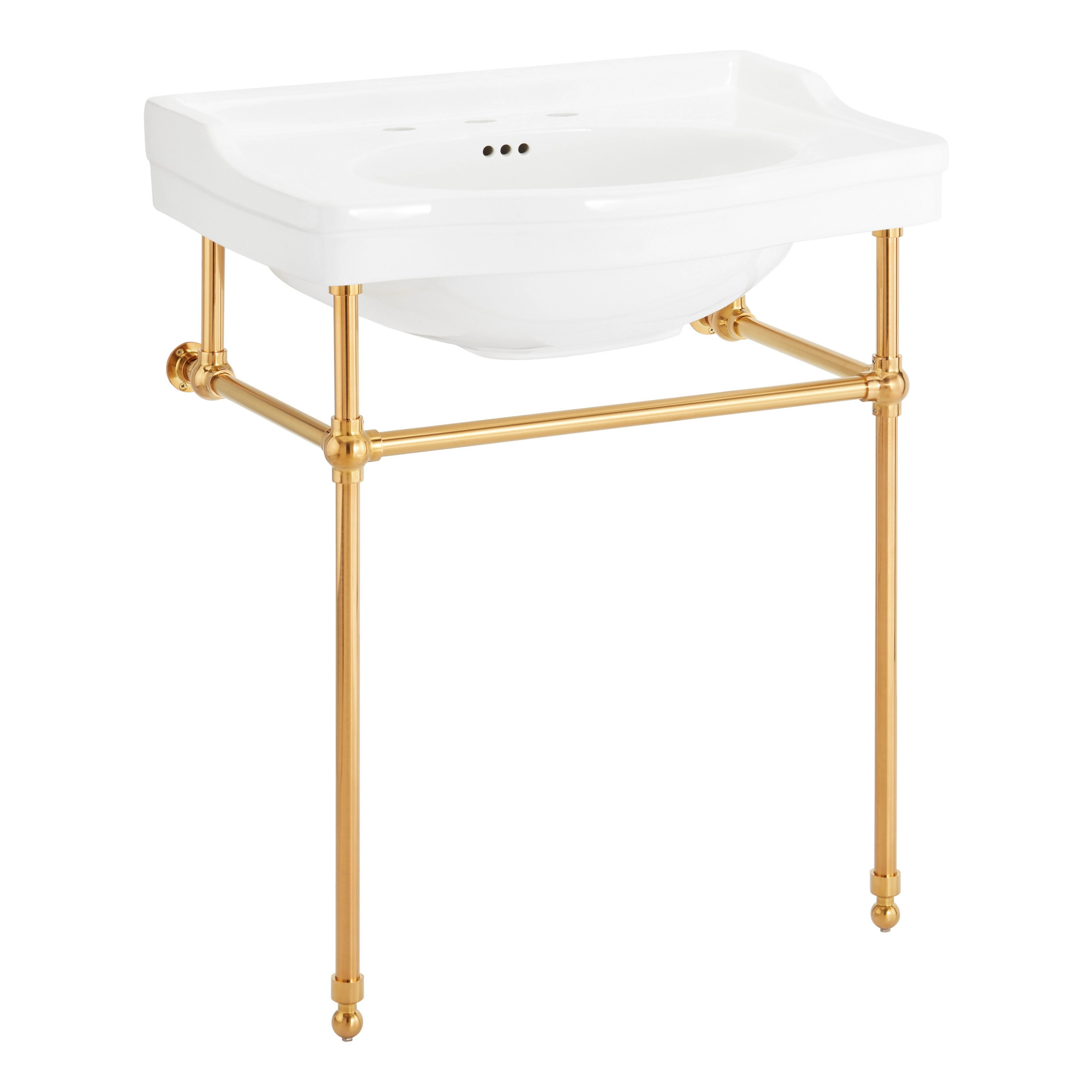 30" Cierra 31" Tall Vitreous China Rectangular Console Bathroom Sink with Overflow 480511 | Wayfair North America
