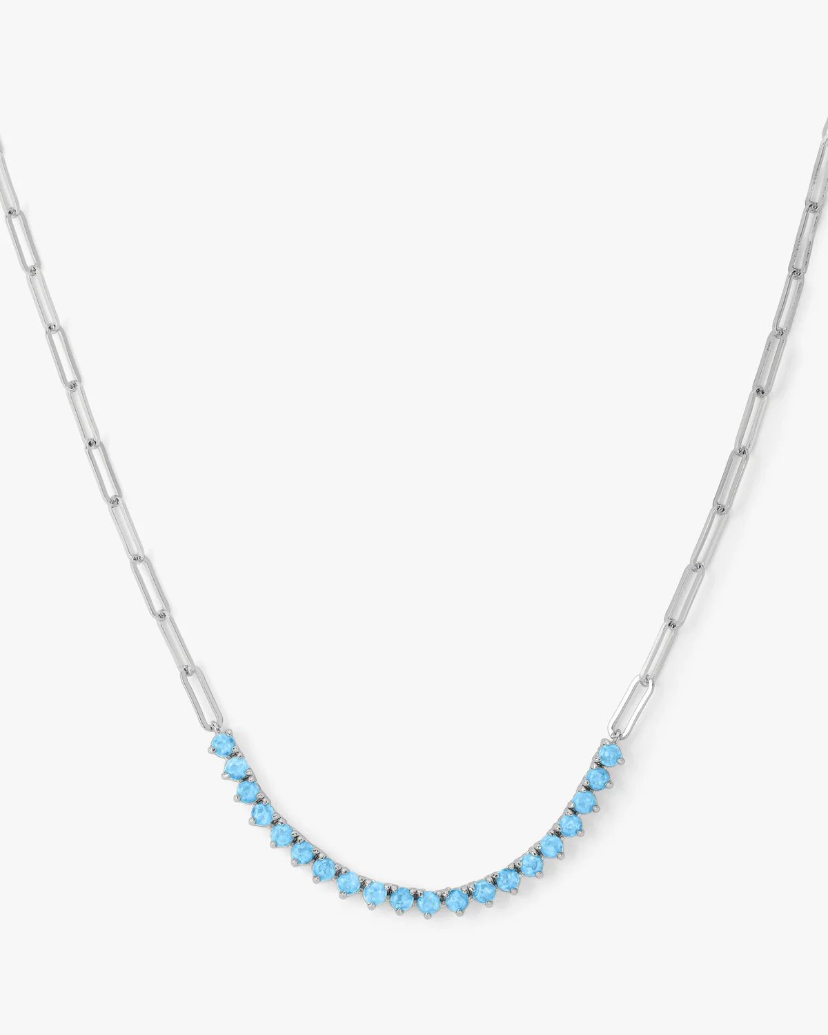 Not Your Basic Blue Opal Samantha Tennis Necklace - Gold|Blue Opal | Melinda Maria