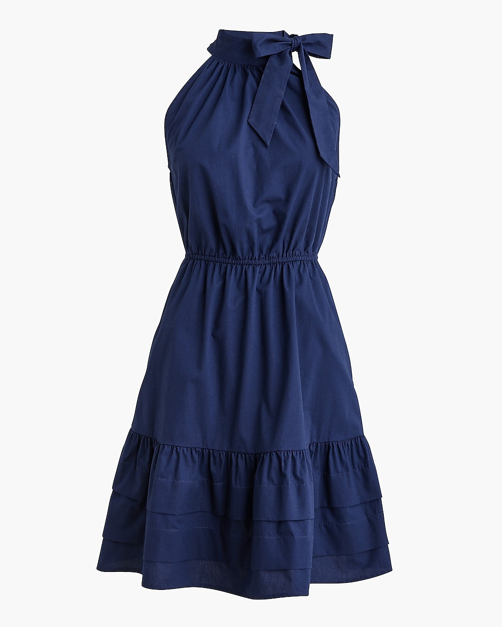 Poplin halter-neck mini dress | J.Crew Factory