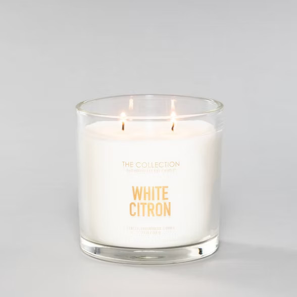 13oz Glass Jar 2-Wick Candle White Citron - The Collection By Chesapeake Bay Candle | Target