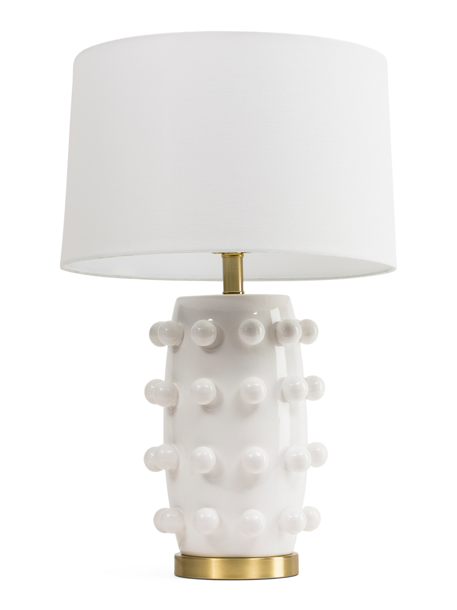 27in Dot Textured Ceramic Metal Base Table Lamp | TJ Maxx