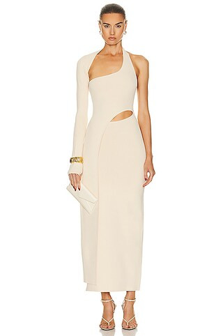 knee length dresses for ladies Caprice Velvet Flutter Sleeve Midi Dress Fit and Flare