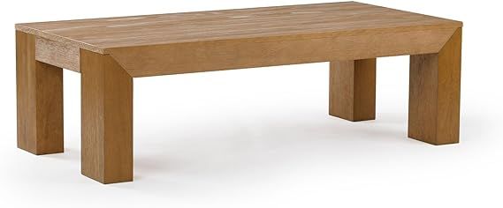 Plank+Beam Modern Rectangular Coffee Table, Solid Wood, 48 Inch, Medium Sized Coffee Table, Cente... | Amazon (US)
