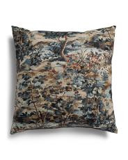 Made In Usa 22x22 Allegheny Tree Scene Tapestry Pillow | TJ Maxx