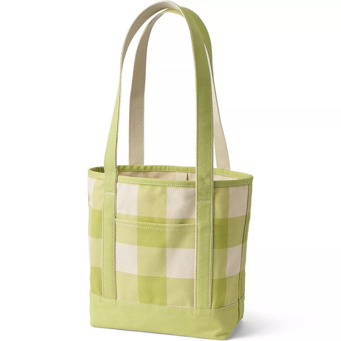 Medium Print 5 Pocket Open Top Long Handle Canvas Tote Bag | Lands' End (US)