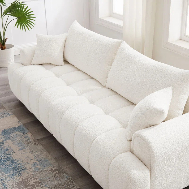 Perona 91'' Luxury Modern Tufted Boucle Sofa | Wayfair North America