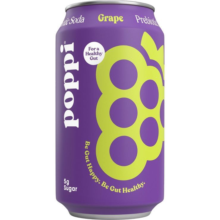 Poppi Grape Prebiotic Soda - 12 fl oz Can | Target