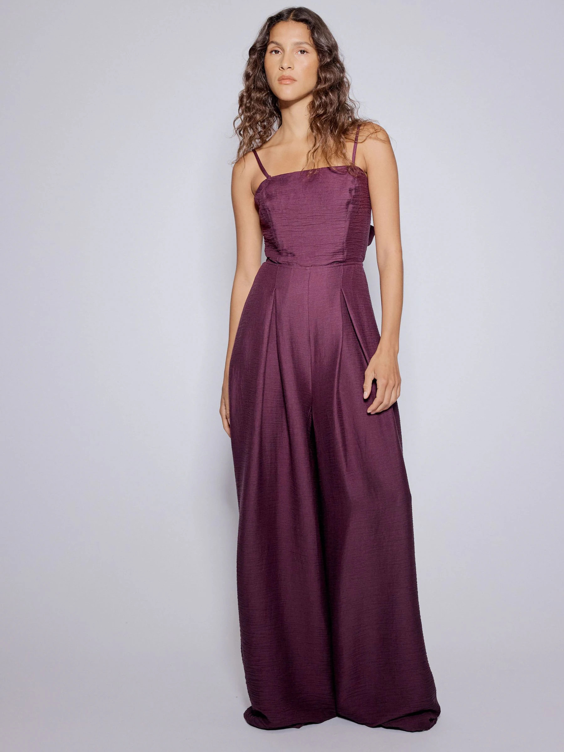 Nobody's Child Nobodys Child Purple Rory Bandeau Wide Leg Jumpsuit | Next US