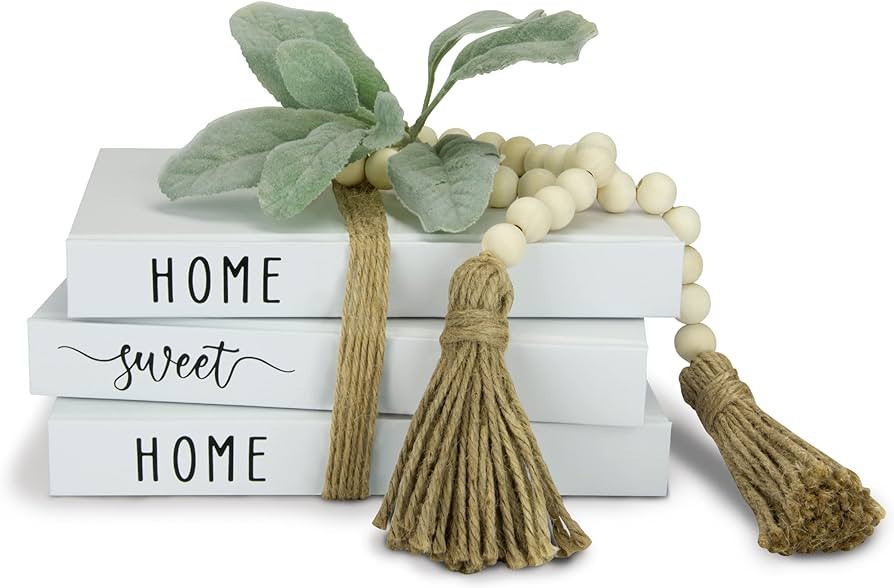 White Decorative Books for Home Decor, Farmhouse Decor, Faux Books for Decoration, Coffee Table B... | Amazon (US)