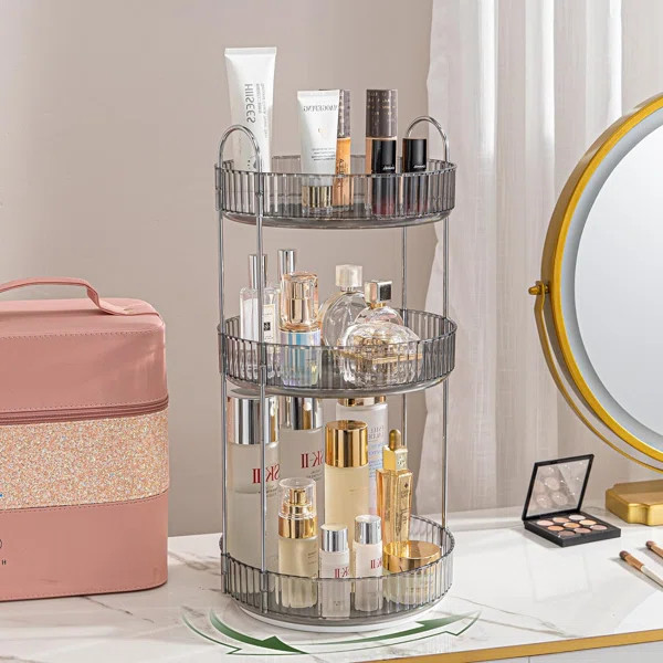 Myalyn Acrylic 3 Compartment Makeup Organizer | Wayfair North America