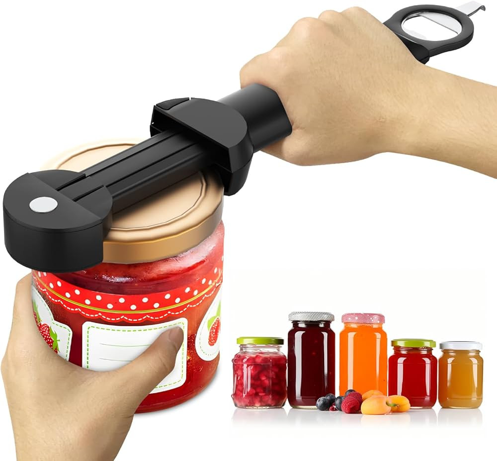 Jar Opener Bottle Opener for Seniors with Arthritis, Multi Retractable Magnetic Can Opener, Jar G... | Amazon (US)