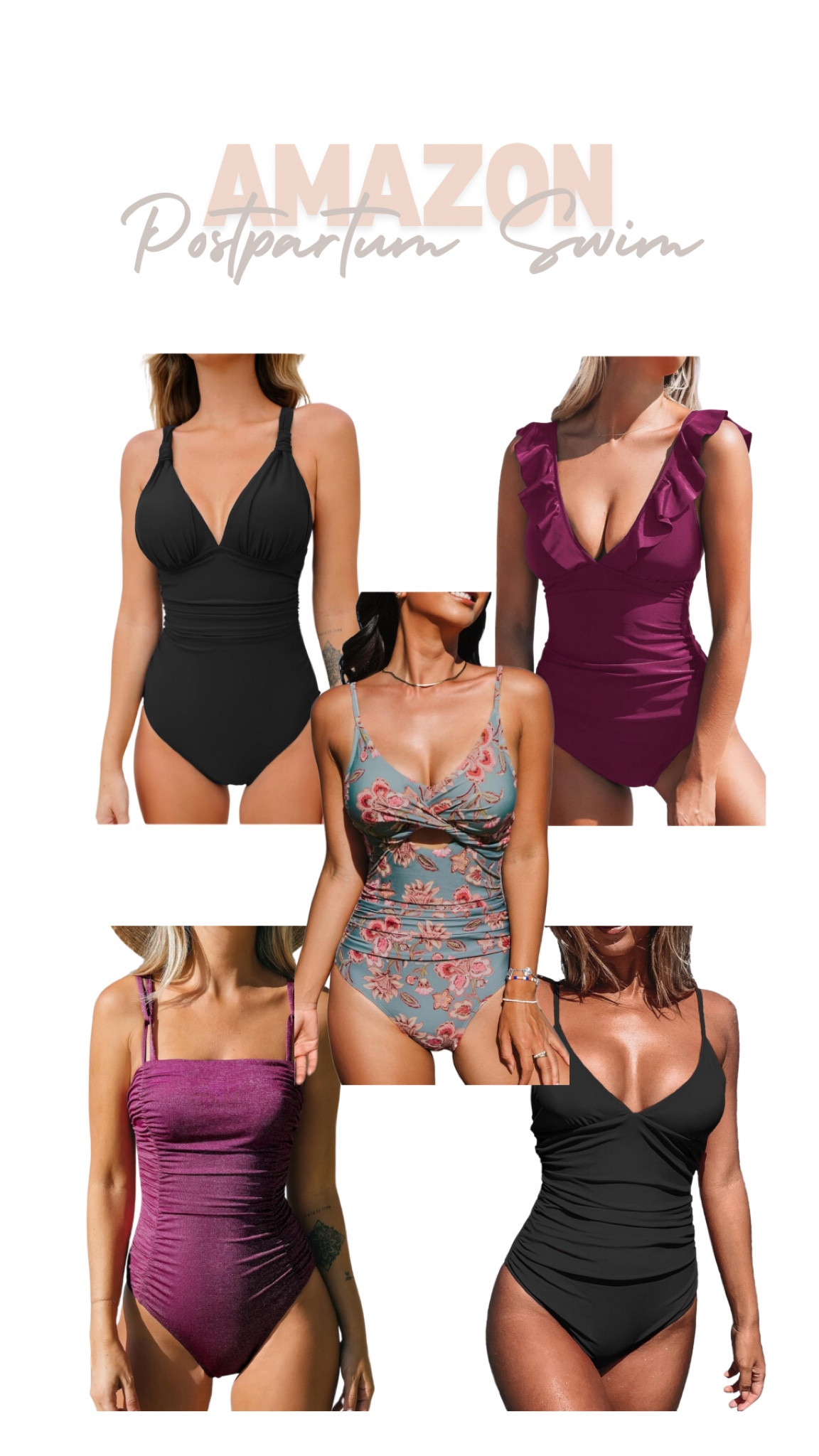 Amazon one piece swimsuit favorites for postpartum. Tummy control! 

#LTKSwim #LTKFindsUnder50 #LTKTravel