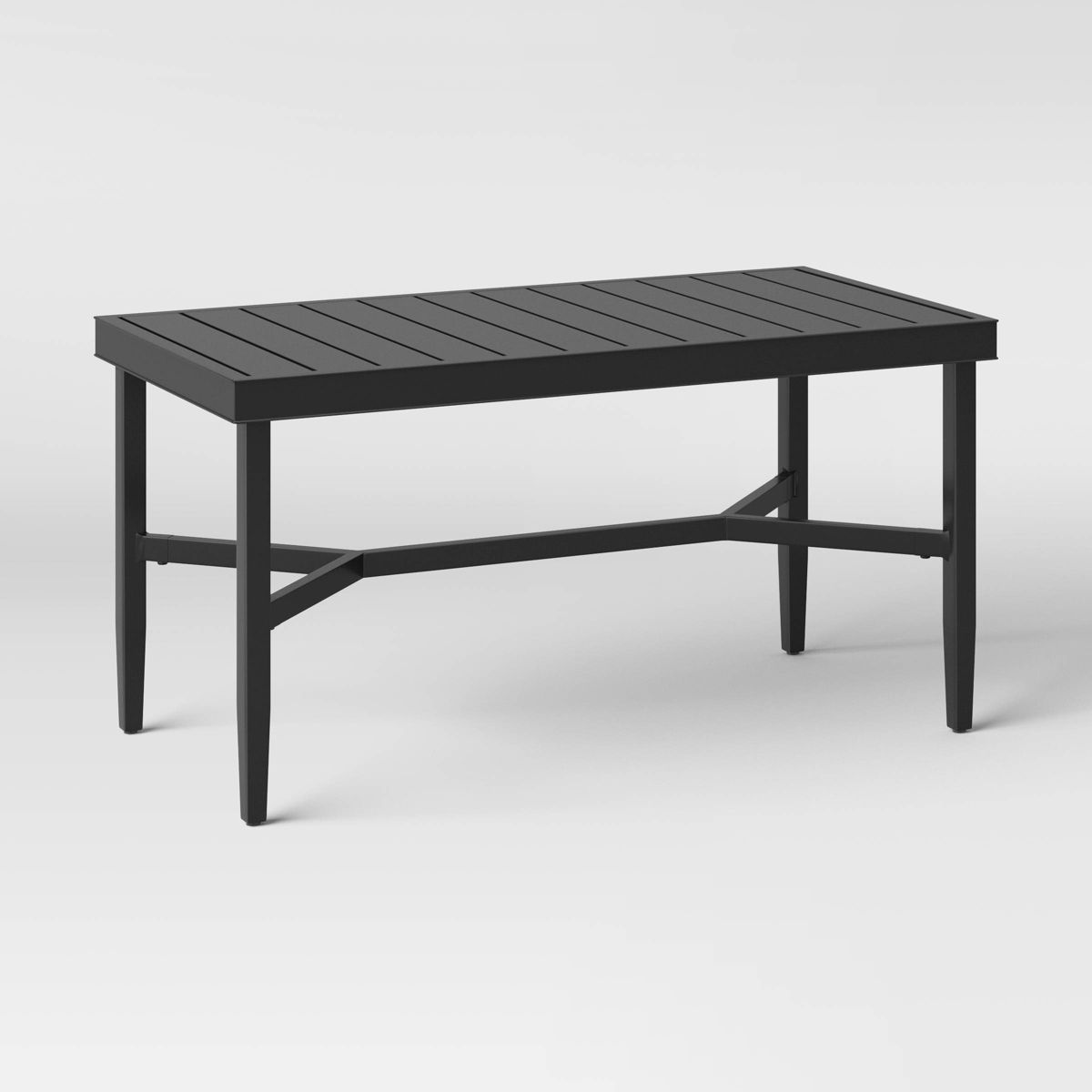 Searsburg Aluminum Slat Top Coffee Table - Black - Threshold™ | Target