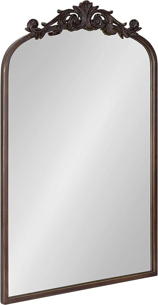 Kate and Laurel Arendahl Traditional Arch Mirror, 19 x 30.75, Antique Bronze, Baroque Inspired Wa... | Amazon (US)