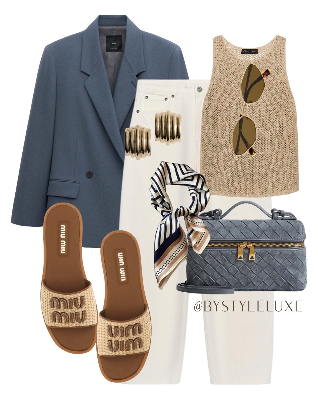 BLAZER & JEANS - The must have blue blazer that’s going viral with my fave @Zara jeans and raffia sandals 

#blazer #jeans #springoutfit 

#LTKspring #LTKjeans #LTKshoes