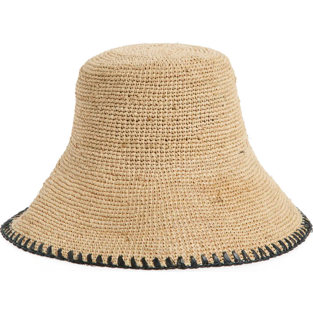 rag & bone Jade Packable Raffia Straw Bucket Hat in Natural at Nordstrom Rack, Size Small/medium | Nordstrom Rack