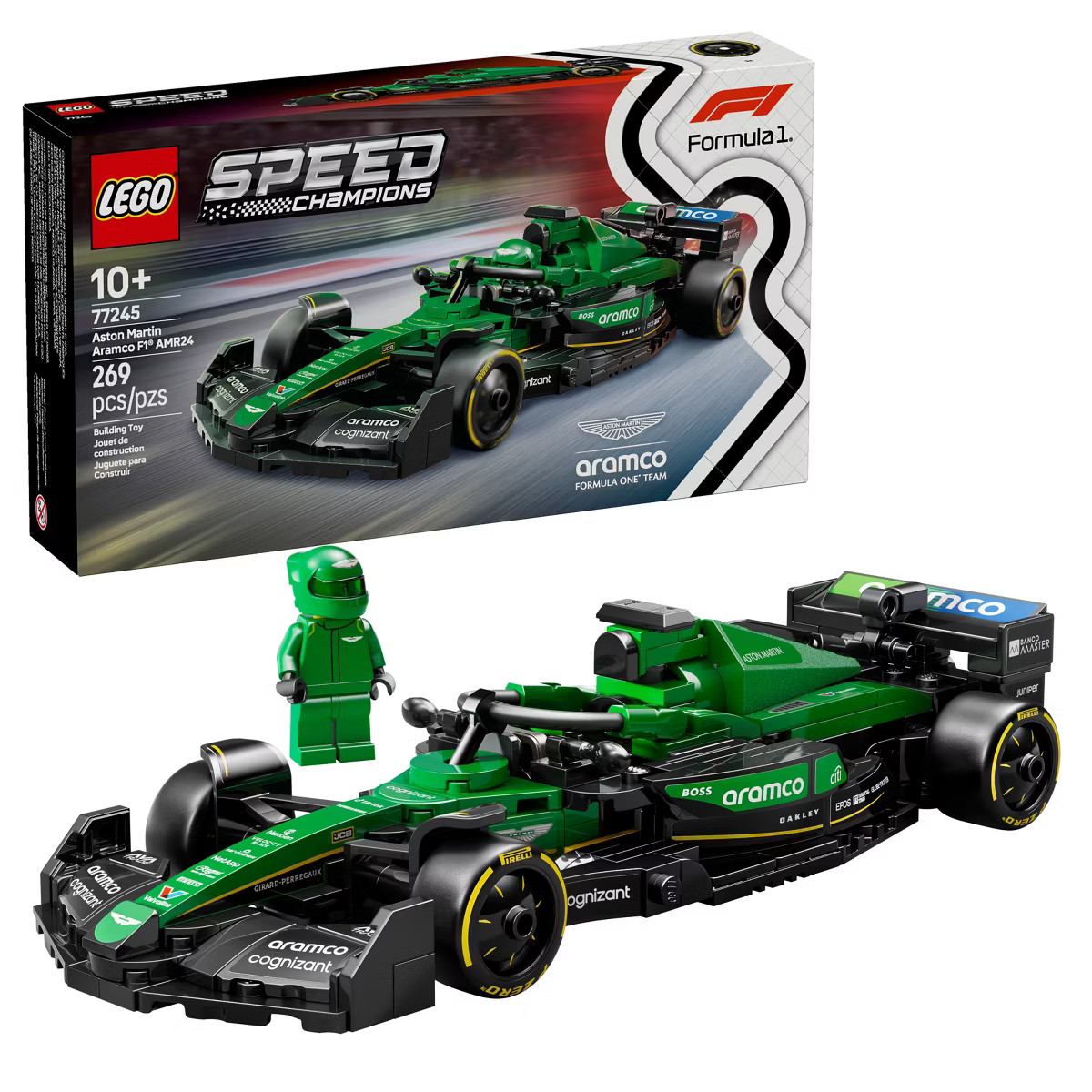 LEGO Speed Champions Aston Martin Aramco F1 AMR24 Race Car Building Toy 77245 | Target