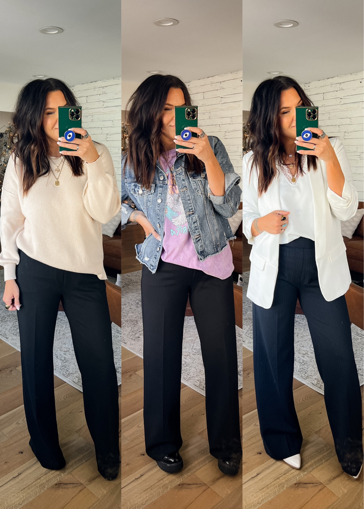 Wide leg trouser styling 

#LTKunder50 #LTKworkwear #LTKstyletip