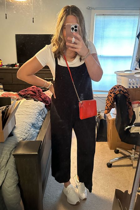 Comfiest fall jumpsuit - maternity friendly and can be worn postpartum! Got my true size medium and there's plenty of room to grow. So soft and comfortable! 

#LTKfindsunder100 #LTKbump #LTKstyletip