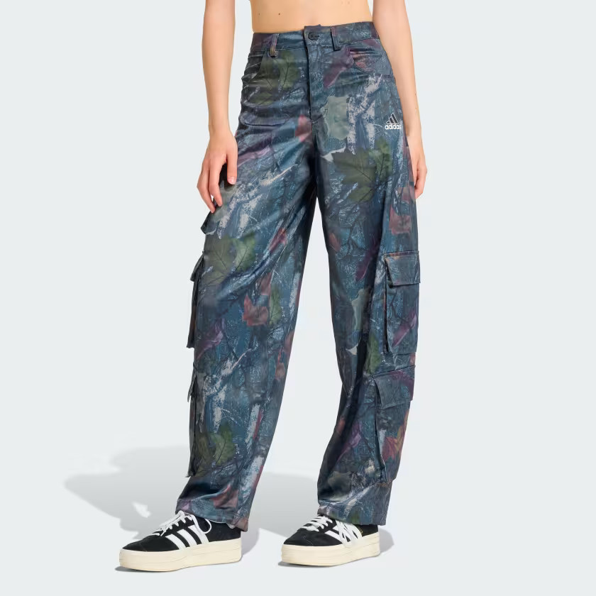 adidas Originals Leaf Camo Print Satin Cargo Pants | adidas (US)