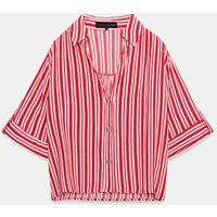 Zara - Flowy Striped Shirt - Multicolored - L - Woman | Zara US