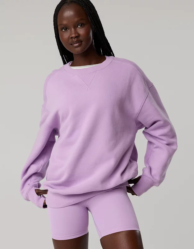 OFFLINE By Aerie Cloud Fleece Oversized Crewneck Sweatshirt | Aerie