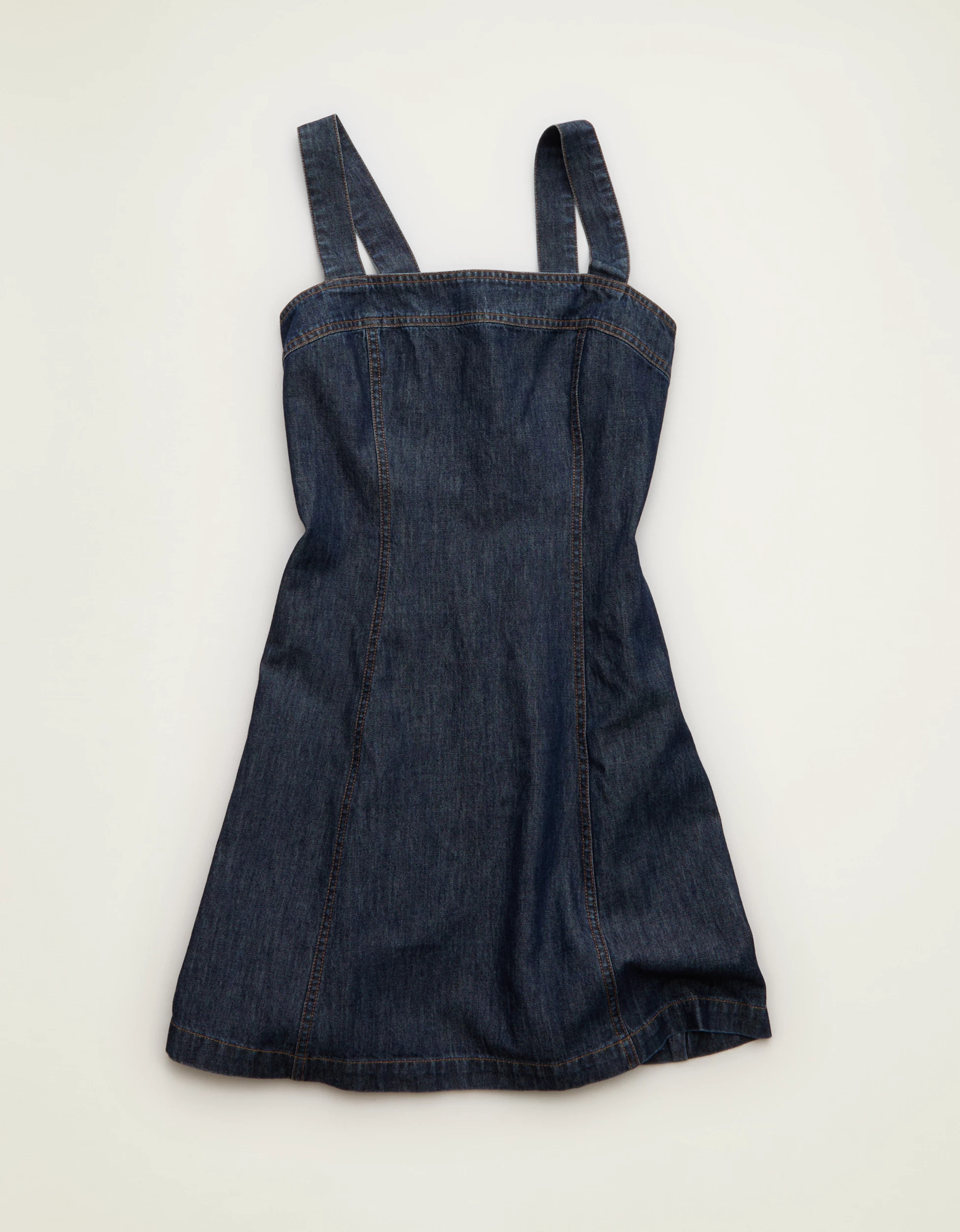 AE Square Neck Denim Mini Dress | American Eagle Outfitters (US & CA)