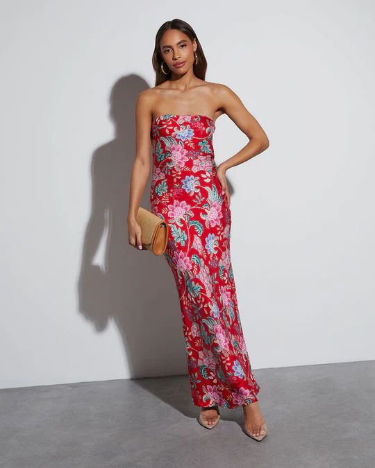 Rosemary Strapless Slip Maxi Dress | VICI Collection