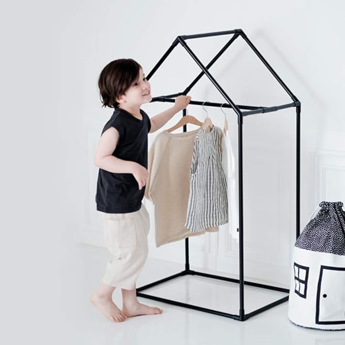 Petite Maison Kids Closet - Dress up Clothing Garmet Rack, Hanging Costume Organizer with Cute Ho... | Amazon (US)