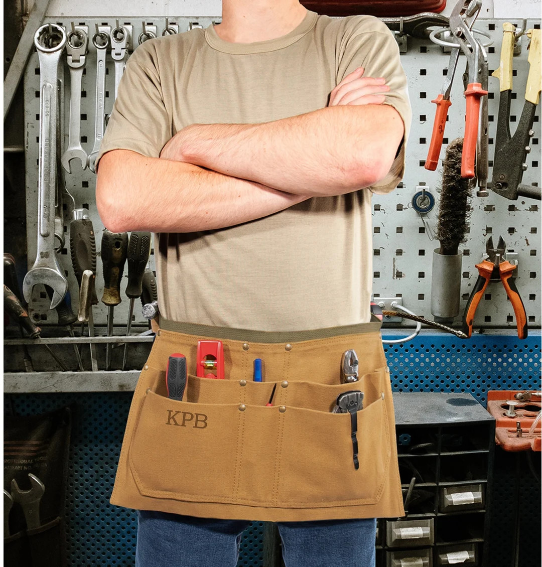 Personalized Tool Belt, Canvas Waist Work Apron, Gift for Him, Groomsmen Gift, Custom Gift for Da... | Etsy (US)