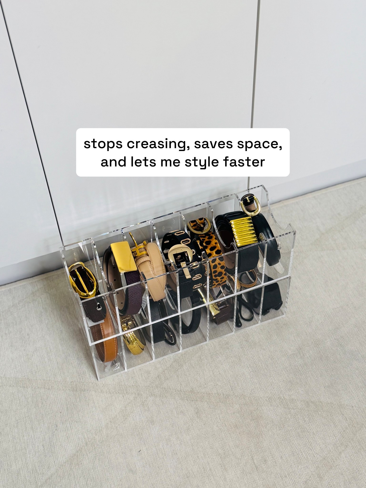 One of my favorite belt organizers the display is so pretty . #beltorganizer

#LTKFindsUnder50 #LTKOver40 #LTKHome