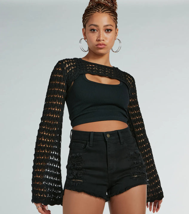 Boho Era Bell-Sleeve Crochet Topper | Windsor Stores
