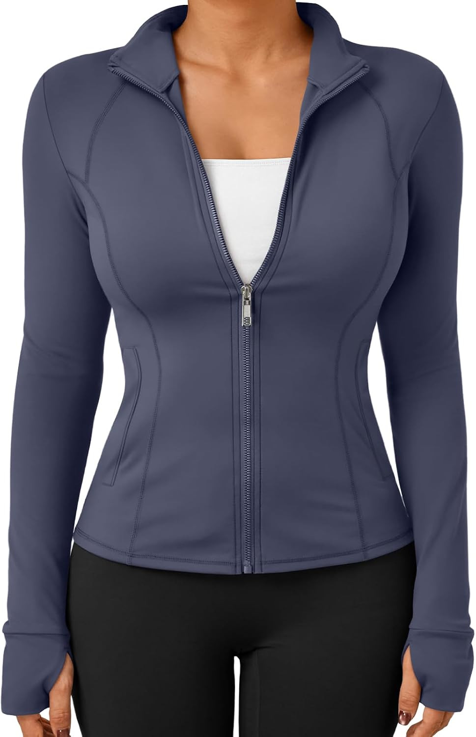 Trendy Queen Women's Zip Up Lightweight Jackets Workout Hoodies Gym Clothes | Amazon (US)