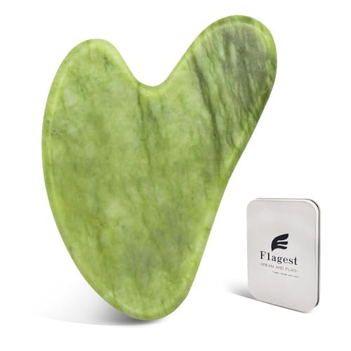 Flagest Gua Sha Facial Tools, Jade Stone Guasha Tool for Face Body, Facial Massage Tool for Jawline Sculpting and Puffiness Reducing, Skin Care Tools for Men Women | Amazon (US)
